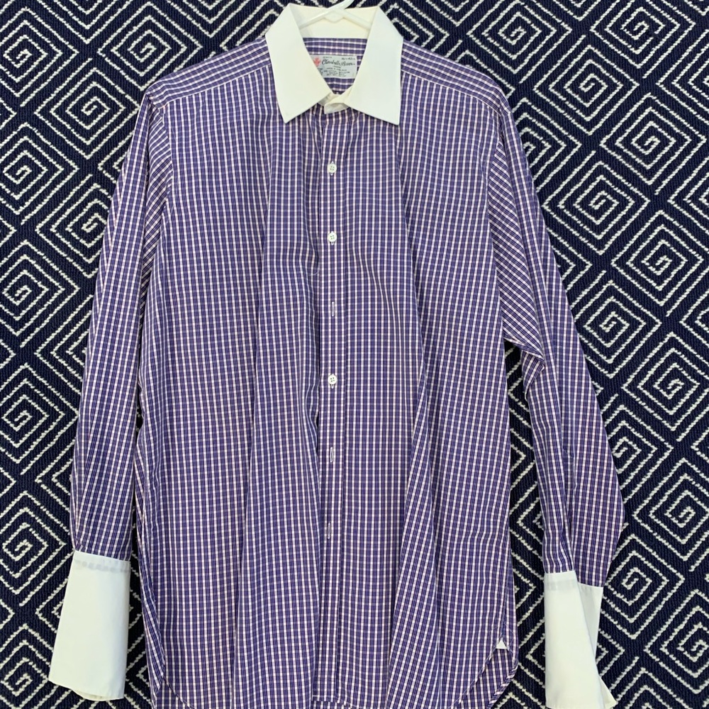 Turnbull and Asser dress shirt white collar